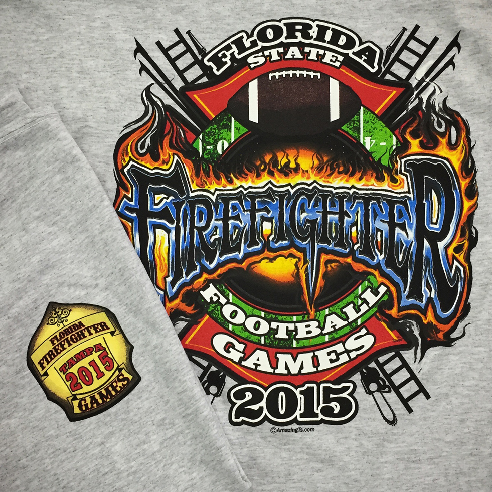 Simulated process print of a firefighter