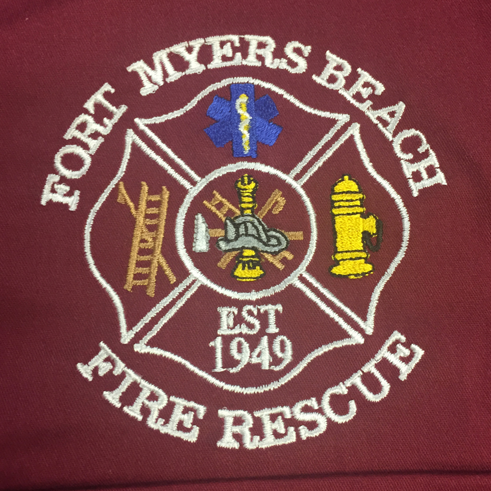 Fire rescue embroidered logo